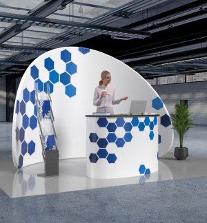 Messestand Messewand Textil Evolution Set 007