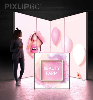 PIXLIP GO Eck Messestand 2 x 2m