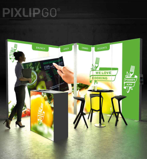 PIXLIP GO Eck Messestand 3 x 2,5m