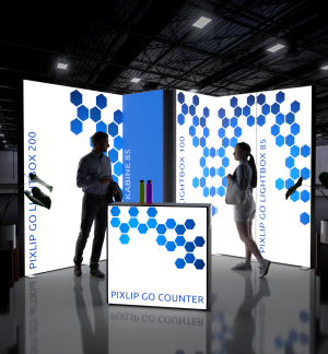 PIXLIP GO Eck Messetand 3 x 2,5m - Live 01