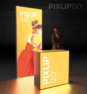 PIXLIP GO Kopf Messestand 2 x 1m