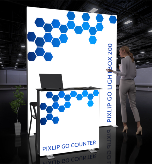 PIXLIP GO Kopf Messestand 1,5 x 2m