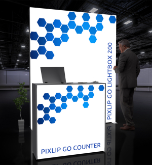 PIXLIP GO Kopf Messestand 1,5 x 2m