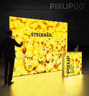 PIXLIP GO Kopf Messestand 3 x 1m