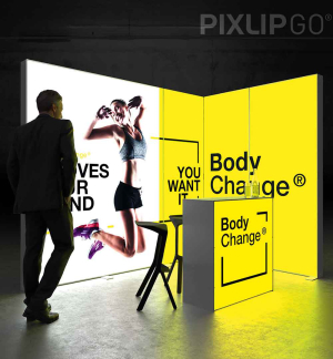 PIXLIP GO Eck Messetand 3 x 2m