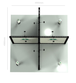 Messestand Traverse X6 Form