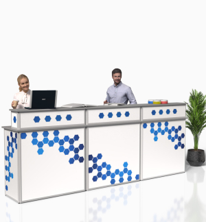 Aufsatz Rechtecktheke 3m breit