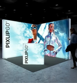 PIXLIP GO Eck Messestand 3 x 3m
