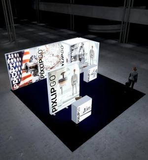 PIXLIP GO Eck Messestand 6 x 5m - Live 01