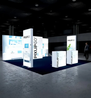 PIXLIP GO Kopf Messestand 6 x 4,5m