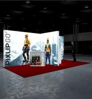 PIXLIP GO Kopf Messestand 6 x 4m - Live 01