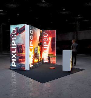 PIXLIP GO Reihen Messestand 3 x 4m