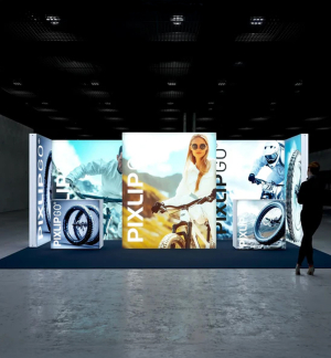 PIXLIP GO Reihen Messestand 6 x 4m