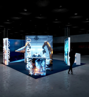 PIXLIP GO Kopf Messestand 6 x 7m