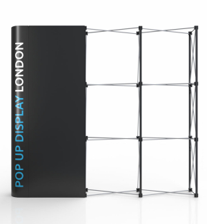 Faltdisplay London PREMIUM gerade + Transportcontainer