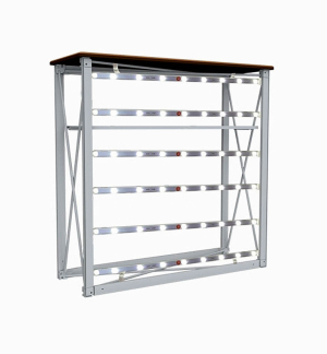 Pop-Up Modular Theke mit LED Hinterleuchtung