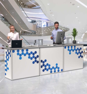 Messetheke Rechteck 3m Breit