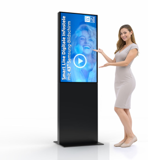 Digitale Infostele Smart Line mit Samsung Bildschirm - schwarz 43"