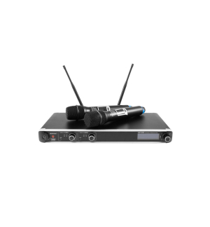 OMNITRONIC UHF-302 2-Kanal-Funkmikrofonsystem 823-832/863-865MHz