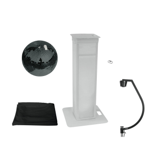 EUROLITE Set Spiegelkugel 50cm schwarz mit Stage Stand variabel + Cover schwarz EUROLITE Set Spiegelkugel 50cm schwarz mit Stage Stand variabel + Cover schwarz