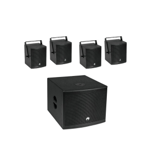 OMNITRONIC Set MOLLY-12A Subwoofer aktiv + 4x MOLLY-6 Top 8 Ohm, schwarz