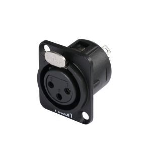 HICON XLR Einbaukupplung 3pol HI-X3DF-G