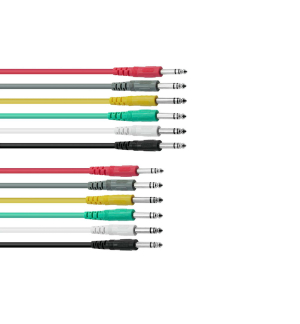 OMNITRONIC Klinkenkabel 6,3 Patchcord stereo 6x0,9m