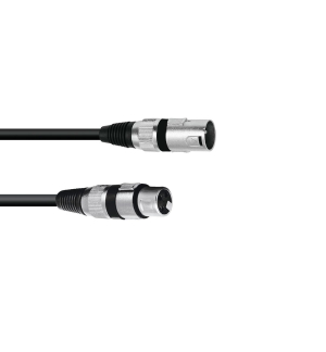 OMNITRONIC XLR Kabel 3pol 0,2m sw