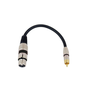 OMNITRONIC Adapterkabel XLR(F)/Cinch(M) 0,2m sw