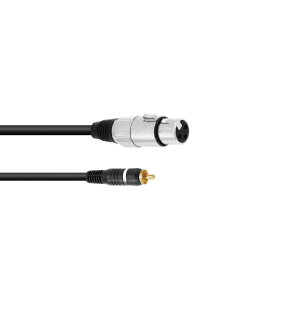 OMNITRONIC Adapterkabel Cinch/XLR(F) 2m sw
