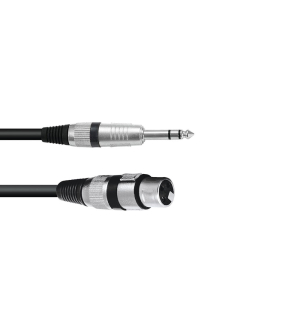 OMNITRONIC Adapterkabel XLR(F)/Klinke stereo 0,9m sw