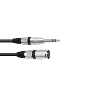 OMNITRONIC Adapterkabel XLR(M)/Klinke stereo 0,9m sw