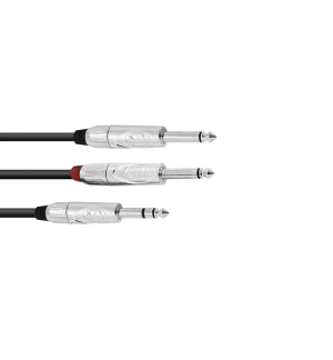 OMNITRONIC Adapterkabel Klinke/2xKlinke 3m