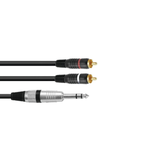 OMNITRONIC Adapterkabel Klinke Stereo/2xCinch 1,5m
