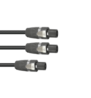 SOMMER CABLE Adapterkabel Speakon/2xSpeakon 1m sw