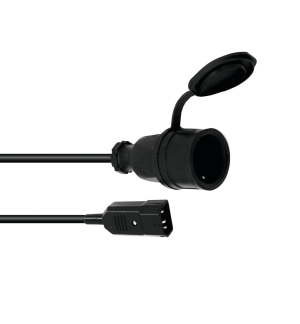 OMNITRONIC Adapterkabel Kaltgeräte/Schutzkontakt 1m