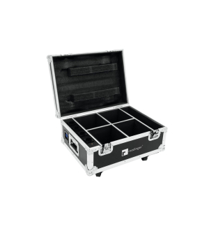 ROADINGER Flightcase 4x AKKU UP-4 QuickDMX mit Ladefunktion