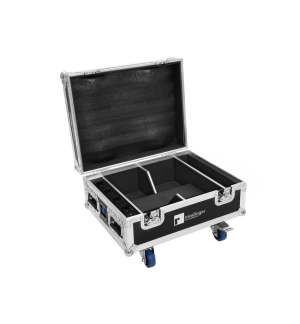 ROADINGER Flightcase 4x AKKU IP UP-4 QuickDMX mit Ladefunktion