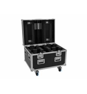 ROADINGER Flightcase 4x LED TMH-X4 mit Rollen
