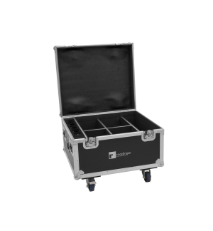 ROADINGER Flightcase 4x AKKU IP PAR 7 QCL WDMX mit Ladefunktion
