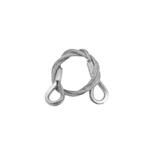EUROLITE Stahlseil 600x3mm silber mit Kausche