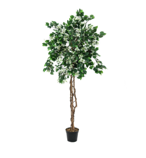 EUROPALMS Bougainvillea, Kunstpflanze, weiß, 150cm