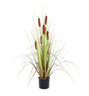EUROPALMS Rohrkolben, Kunstpflanze, 120cm