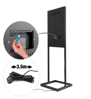 Digitale Infostele Sky mit Samsung-Bildschirm Digitale Infostele Sky mit Samsung-Bildschirm