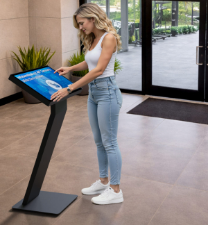 Infoterminal mit 32" Samsung-Bildschirm Schwarz