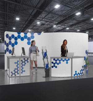 Messestand Messewand Textil Evolution Set 005