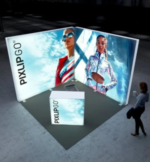 PIXLIP GO Eck Messestand 3 x 3m - Live 01 PIXLIP GO Eck Messestand 3 x 3m - Live 01