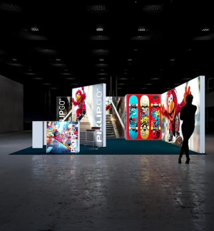 PIXLIP GO Eck Messestand 6 x 6m PIXLIP GO Eck Messestand 6 x 6m
