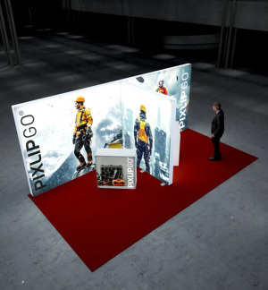 PIXLIP GO Kopf Messestand 6 x 4m