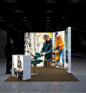 PIXLIP GO Eckstand Messestand 3 x 2,5m PIXLIP GO Eckstand Messestand 3 x 2,5m